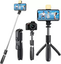 RENTOOR GOOD PRICE R1s Bluetooth Selfie Sticks Light Remote 3-in-1 Multifunctional Stand Monopod Kit, Tripod, Tripod Ball Head, Tripod Bracket