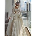Women's Embroidered Georgette Readymade Lehenga Choli For Women I Morpeach I Designer I New I Bridal I Navratri I Bollywood I Stylish I Ready To Wear I Readymade Lehenga For Women (White2)