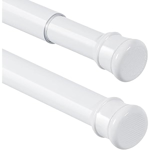 renva 125 to 235 cm shower pole extendable no drill tension rods for curtains extendable curtain poles shower curtain railfor bathroom window door wardrobe full white 125-235 cm