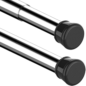 renva shower pole extendable no drill tension rods for curtains extendable curtain poles shower curtain railfor bathroom window door wardrobe black 80-140 cm