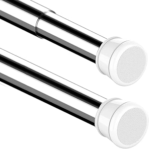 renva shower pole extendable no drill tension rods for curtains extendable curtain poles shower curtain railfor bathroom window door wardrobe white 80-140 cm