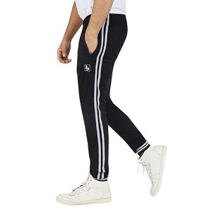 Reoutlook Mens Solid Hosiery Rib Jogger Track