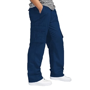 REOUTLOOK Mens RegularFit Cotton Cargo Pants -