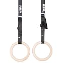 REP Fitness Wood Gymnastic Rings with Numbered Heavy Duty Adjustable Straps - Perfect for Cross-Training Workouts, Gymnastics and Conditioning