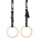 REP Fitness Wood Gymnastic Rings with Numbered Heavy Duty Adjustable Straps - Perfect for Cross-Training Workouts, Gymnastics and Conditioning