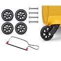 Repair Replacement Luggage Part Accessories for VIP Safari, American turistr, Skybag Suitcase Trolley Bag for Luggage Parts (4 Cm Wheel 4 Pcs+1 Cutter)