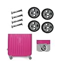 Repair Replacement Luggage Part Accessories for VIP Safari, American turistr, Skybag Suitcase Trolley Bag for Luggage Parts (4.5 CM Wheel (Grey) 4 Pcs)