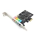 [Replace Part] 2X 5.1 Internal Sound Card for Windows 10 with Low Profile Bracket, 3D Stereo PCI-E, Chip 32/64 Bit Sound Card PCI