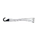 Replacement 4 Strand Plastic Hangers for 12" Hanging Baskets - Set of 5 (Slate Blue)