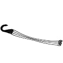 Replacement 4 Strand Plastic Hangers for 12" Hanging Baskets - Set of 5 (Green)