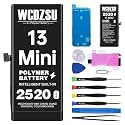 Battery Replacement for iPhone 13 Mini No Pop-up Unknown Part Warning 2520mAh High Capacity 0 Cycle for iPhone 13 Mini with Full Tool Kit Model A2481 A2626 A2629 A2630 A2628