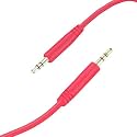 Replacement Beats Headset Cord, 3.5mm Male to 3.5mm Male Audio Cable, Red