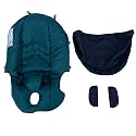 Replacement Canopy &amp; Seat Cushion Set Compatible with Doona+ Car Seat Stroller - Sunshade Cover &amp; Textile Fabric Accessories - Breathable, Machine Washable (Black&amp;Green)
