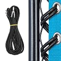 Replacement Cord for Zero Gravity Chair, 4 Pack Universal Replacement Elastic Cords Repair Tool Kit for Sun Lounger, Garden Chairs, Outdoor Recliners, Anti Gravity Chair, Bungee Chairs - Black