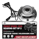 Front Wheel Bearing and Hub Assembly Set of 2 - Compatible with Chrysler, Dodge, Ram &amp; More - Town Country, Grand Caravan, C/V, Routan - Rear Wheel Bearing - Replaces 513273, ‚Äé513273, 930-617