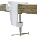 Replacement Heavy Duty C Clamp for 1/2” Base Magnifying Lamp,Desk Lamp,Swing Arm Lamp,Phone I pad Mount,Tablet Mic Holder,Table Mount Clamp for Microphone Stand Mic Boom Arm (ALU White)