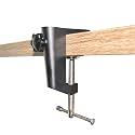 Replacement Heavy Duty C Clamp for 1/2” Base Magnifying Lamp,Desk Lamp,Swing Arm Lamp,Phone I pad Mount,Tablet Mic Holder,Table Mount Clamp for Microphone Stand Mic Boom Arm (ALU BLACK)