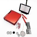 Replacement Housing Shell Pack Compatible for GBA SP Gameboy Advance SP (Flame Red)
