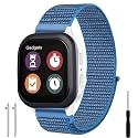 Replacement Kids Band for Gizmo Watch, Breathable Hook Loop Nylon Strap Watch Band with Quick Release Pins Compatible with Verizon Gizmo Watch 2/1