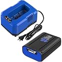 Replacement for Kobalt 40V Battery 4.0Ah 1Pack with Charger Kit, Station for 40V Max Battery Chargers KRC60-06, KRC40-06, KRC840-03, Compatible with Kobalt 40V Cordless Power Tools