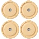 Replacement Lids for Pyrex 7201-PC 4 Cup, Silicone Round Storage Cover Lid for Anchor Hocking Glass Bowl 4 Pack with Date Mark Beige