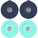 Replacement Lids for Pyrex 7202-PC 1 Cup, Silicone Round Storage Cover Lid for Anchor Hocking Glass Bowl 4 Pack with Date Mark