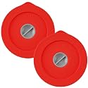 Replacement Lids for Pyrex 7202-PC 1 Cup, Silicone Round Storage Cover Lid for Anchor Hocking Glass Bowl 2 Pack with Date Mark Red
