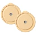 Replacement Lids for Pyrex 7402-PC 7 Cup, Silicone Round Storage Cover Lid for Anchor Hocking Glass Bowl 2 Pack with Date Mark Beige