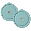 Replacement Lids for Pyrex 7402-PC 7 Cup, Silicone Round Storage Cover Lid for Anchor Hocking Glass Bowl 2 Pack with Date Mark