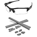 Replacement Nose Pieces &amp; Ear Socks Rubber Kits for Oakley Flak Jacket OO9008/Flak Jacket XLJ OO9009
