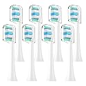 Replacement Toothbrush Heads Compatible with Philips Sonicare Electric Toothbrushes, 8 Pack, Snap-on System, Soft Dupont Bristles with Protective Cover