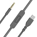 Replacement USB C to 3.5mm Audio Cable Compatible with Beats Solo 4, Solo3, Solo2, Studio Pro, Studio3/2, Pro, Mixr, Aux Cord with Inline Mic and Volume Control for iPhone 15/16, iPad, PC (Grey)