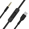 Replacement USB C to 3.5mm Audio Cable Compatible with Beats Solo 4, Solo3, Solo2, Studio Pro, Studio3/2, Pro, Mixr, Aux Cord with Inline Mic and Volume Control for iPhone 15/16, iPad, PC (Black)