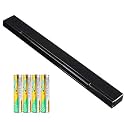 Replacement Wii Wire-less Sensor Bar, Motion Sensor Signal Receiver for Nintendo Wii and Wii U Console with Stable Stand and 4 AAA Batteries(Black)