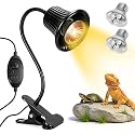 Reptile Heat Lamp, 2H,4H,8H,10H Cycle Timer Stepless Dimming Adjustment