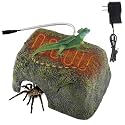 Reptile Heated Rock Bearded Dragon Basking Platform with Hide Cave,12V Thermostatic Heat Rocks Reptiles Habitat Decor Accessories for Lizard Gecko Tortoise Snake