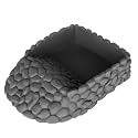 Reptile Water Dish Large Bearded Dragon Food Bowl, Rock Corner Water Dish for Reptiles Snake Water Bowl Feeding for Leopard Gecko Tortoise Lizard Tank Accessories, Terrarium Reptile Pool with Ramp