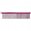 Resco Greyhound Dog Grooming Comb, 1.5" Pins, Raspberry Red, Made in USA