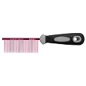 Resco Professional Anti-Static Dog, Cat, Pet Comb for Grooming, Steel Pins, Medium Tooth Spacing, Candy Red