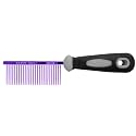 Resco Professional Anti-Static Dog, Cat, Pet Comb for Grooming, Steel Pins, Medium Tooth Spacing, Candy Purple