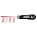 Resco Professional Anti-Static Dog, Cat, Pet Comb for Grooming, Steel Pins, Coarse Tooth Spacing, Candy Red (PF0670)