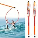 Rescue Hook Water Rescue Pole,4-18ft Telescopic Pool Rescue Hook with Pole, Adjustable Rescue Equipment Lightweight, Emergency Rescue Equipment for Drowning Swimmers (217IN-Orange (Color))