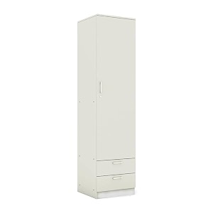 single door engineered wood quality assured drawers-cabinet wardrobe furniture modern almirah with 2 drawer already assembled h75 x l18x d18 al05w2d