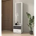 Engineered Wood Quality Assured Furniture Modern Dressing Table with 2 Drawer Already Assembled (H72 x L16x D24) (White)