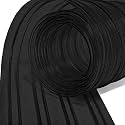 RESILIA Vinyl Replacement Strip Curtain for Walk in Freezers, Coolers, &amp; Warehouse Doors - Industrial Grade Thermal Insulating Plastic Curtains, Single 8” x 8’ PVC Strip, Black, Made in the USA