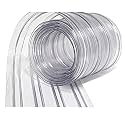 RESILIA Vinyl Replacement Strip Curtain for Walk in Freezers, Coolers, &amp; Warehouse Doors - Industrial Grade Thermal Insulating Plastic Curtains, 8” x 150’ PVC Roll, Clear, Made in the USA