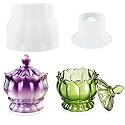 Resin Jar Mold with Lid, Silicone Jar Mold 3D Storage Jewelry Candle Holder