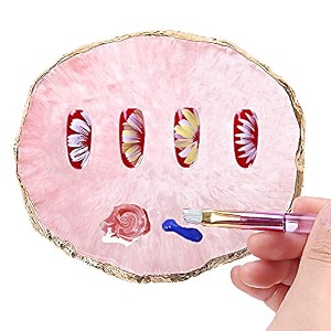 resin nail art palette kalolary polish holder drawing color palette nail art painting gel palette manicure tool pink