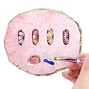Resin Nail Art Palette, Kalolary Polish Holder Drawing Color Palette, Nail Art Painting Gel Palette Manicure Tool (Pink)