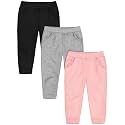 Resinta 3 Packs Baby Toddler Girls' Pull-On Fleece Sweatpants